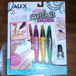 Alex Spa glitter sketch it nail pens kit